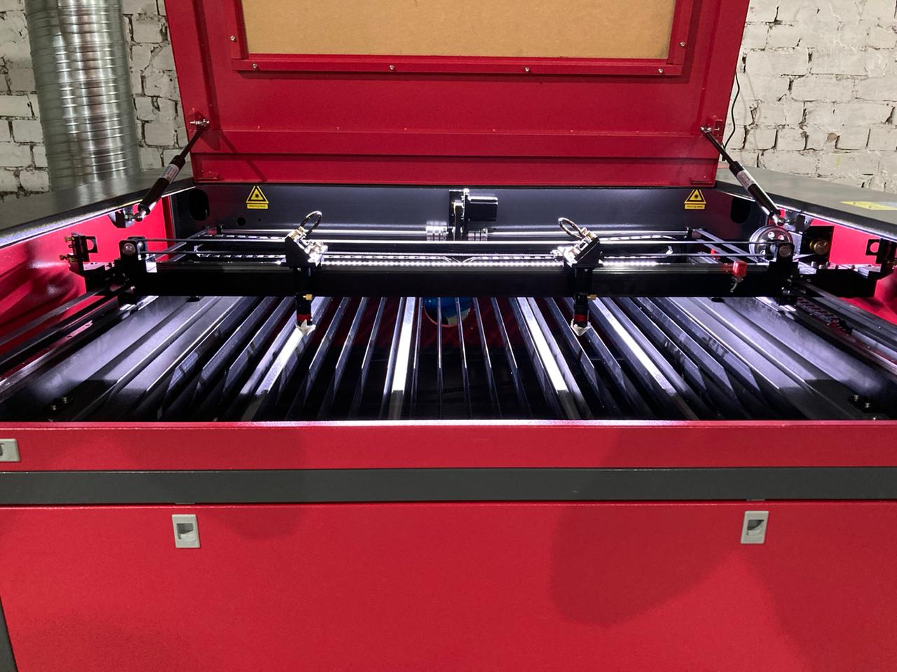 Лазерный станок CO2 c ЧПУ 800х1000мм 100Вт/Ruida (2 head)